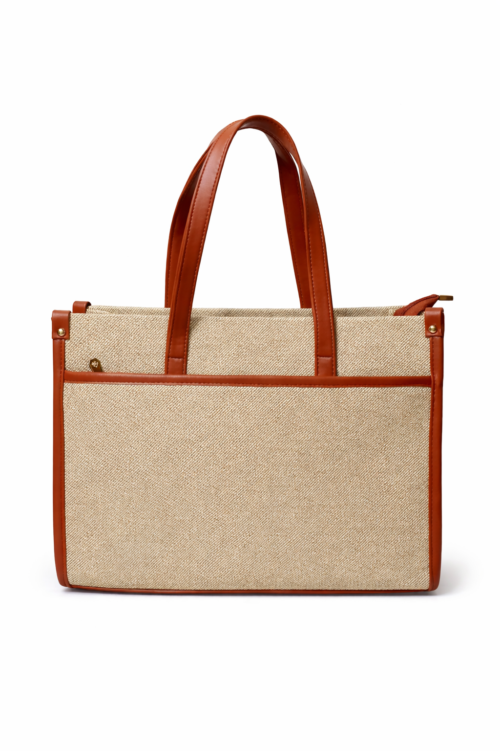 Kanelys Luxe Canvas Tote Bag with Leather Trim