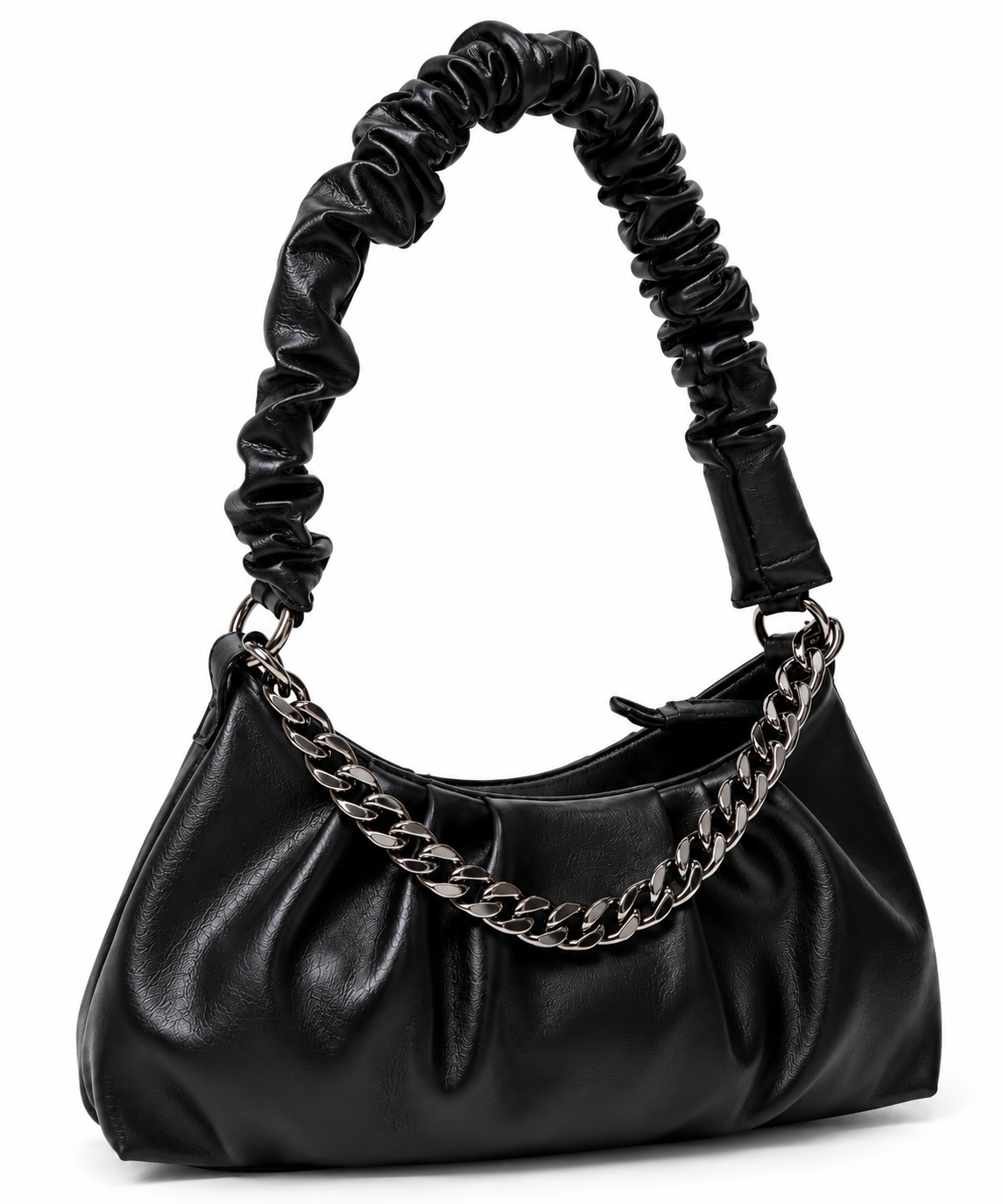 Kanelys Women Ruched Shoulder Bag | Stylish Chain Detail Handbag for Women