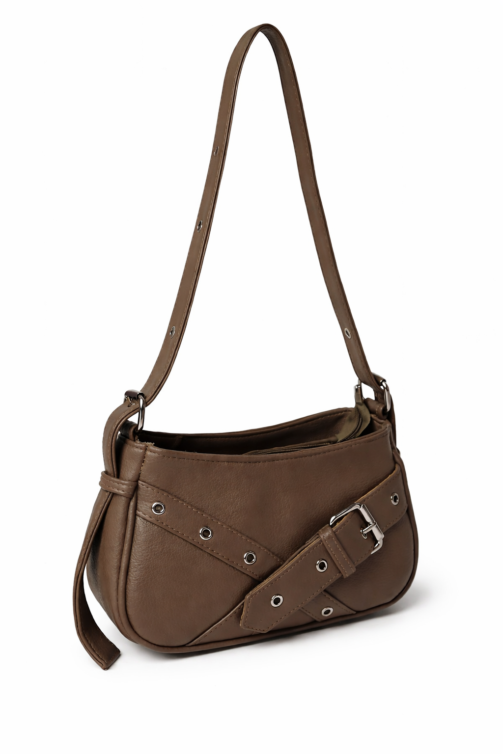 Trendy Taupe Shoulder & Sling Bag for Women | Hook Strap Design Handbag
