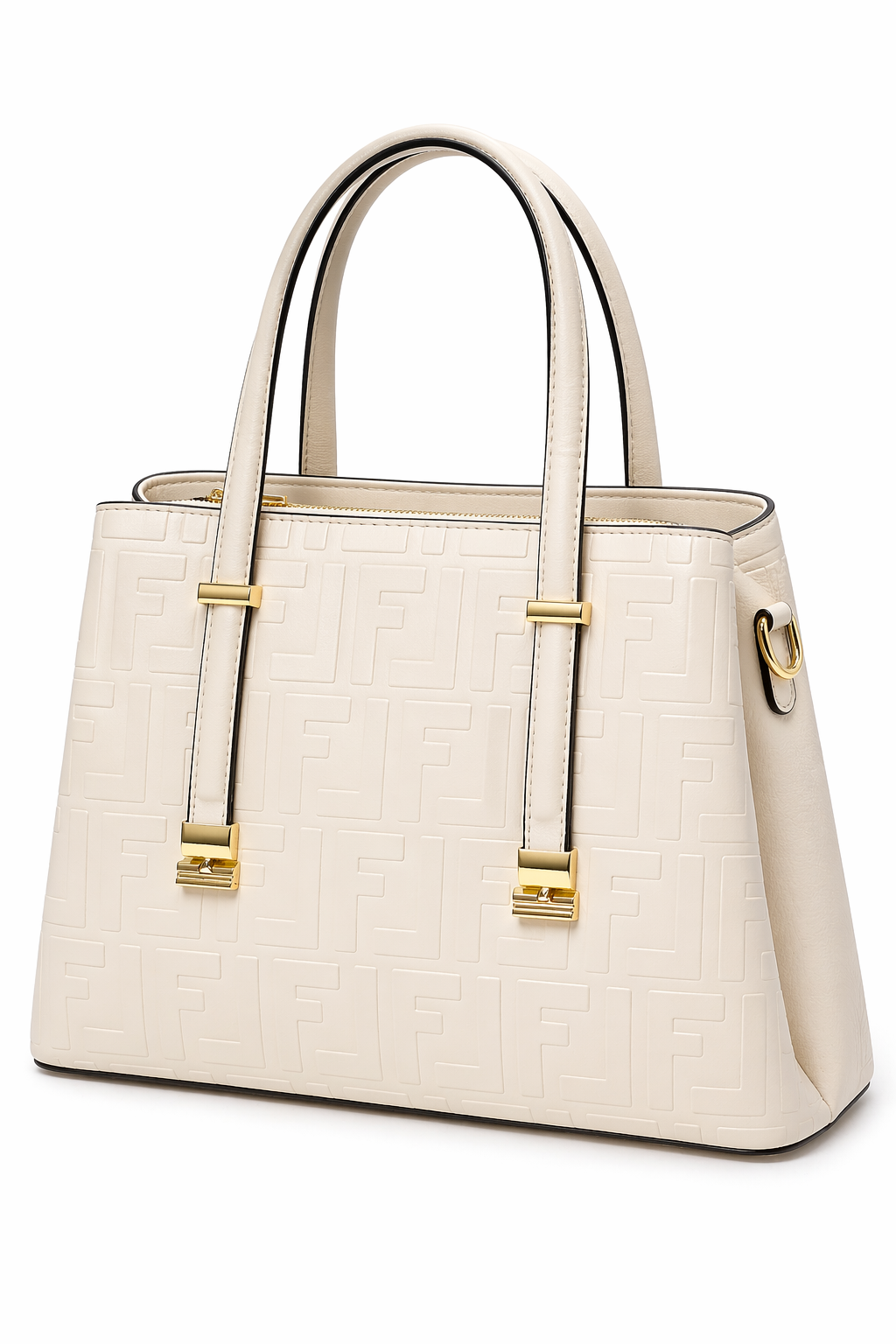 Kanelys Modern Embossed Handbag For Woman With Gold Accents