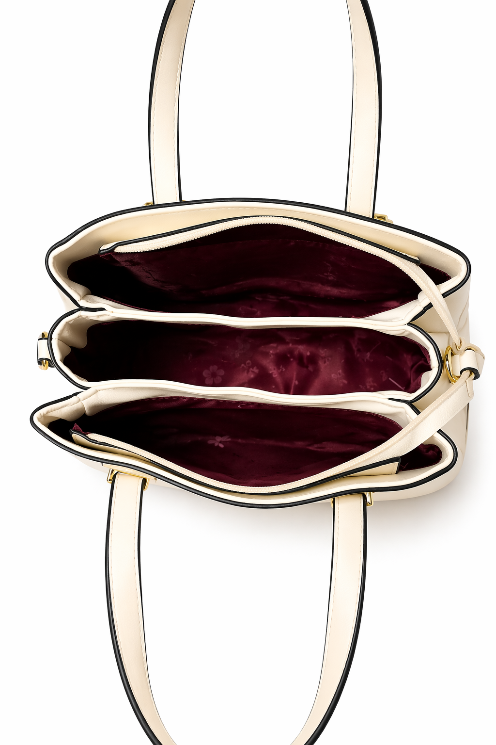 Kanelys Modern Embossed Handbag For Woman With Gold Accents