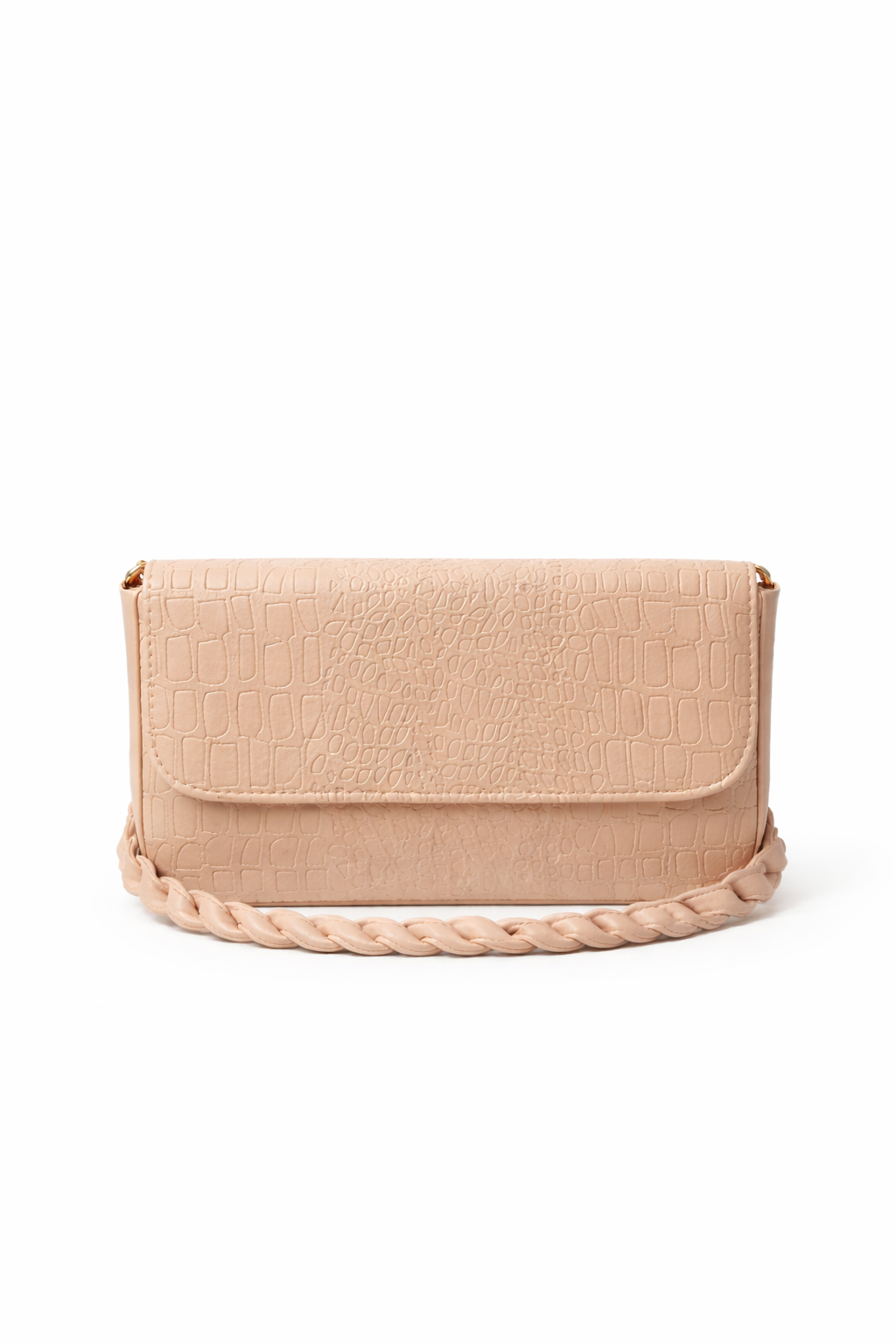 Black Croc Texture Shoulder & Sling Bag for Women | Premium Statement Handbag
