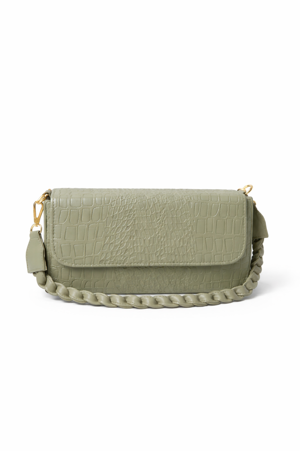 Black Croc Texture Shoulder & Sling Bag for Women | Premium Statement Handbag