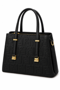 Kanelys Modern Embossed Handbag For Woman With Gold Accents