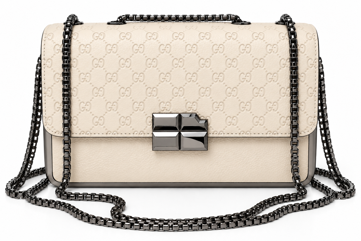 Kanelys Women Sling Bag | Stylish Embossed Pattern Shoulder Bag with Chain Strap