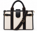 Kanelys Women Ivory Tote Bag | Structured Handbag with Detachable Adjustable Shoulder Strap